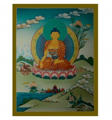 26"x20" Shakyamuni Buddha Thangka Painting