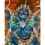 29.25"x23" Black Mahakala Thangka Painting