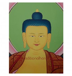 29"x22.25" Shakyamuni Buddha Thangka Painting