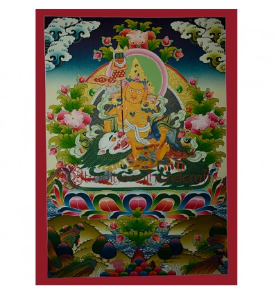 30.75"x22.25" Vaishravana Thankga Painting