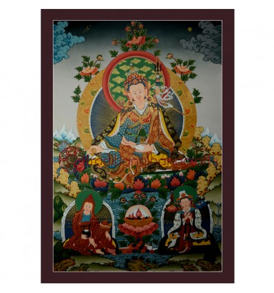 32.5"x22.5" Guru Padmasambhava Thangka Painting