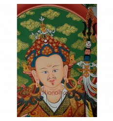 32.5"x22.5" Guru Padmasambhava Thangka Painting