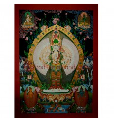 33.25"x24.25" 1000 Armed Avalokiteshvara Thankga Painting