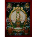 33.25"x24.25" 1000 Armed Avalokiteshvara Thankga Painting