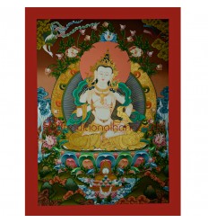 33.75"x25.5"Vajrasattva Thangka Painting