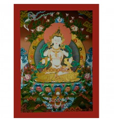 33.75"x25.5"Vajrasattva Thangka Painting