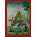 33"x23" Green Tara Thangka Painting