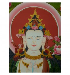 30.25"x21.75" Chenrezig Thangka Painting