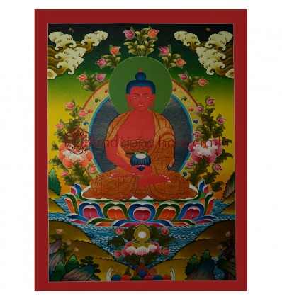 30.25"x22.5" Amitabha Buddha Thangka  Painting