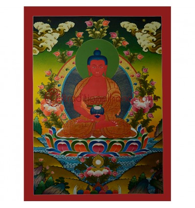 30.25"x22.5" Amitabha Buddha Thangka  Painting