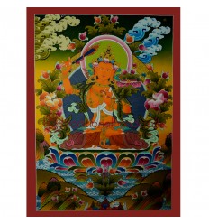 30.75"x22.5" Manjushiri Thankga Painting