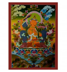 30.75"x22.5" Manjushiri Thankga Painting