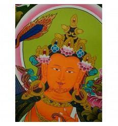 30.75"x22.5" Manjushiri Thankga Painting