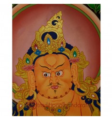 31.5"x24" Yellow Jambhala Thankga Painting