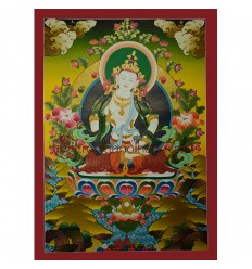 31"x22.25" Vajrasattva Thangka Painting