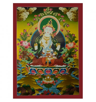 31"x22.25" Vajrasattva Thangka Painting