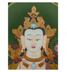 32.25"x23" Chenrezig Thangka Painting