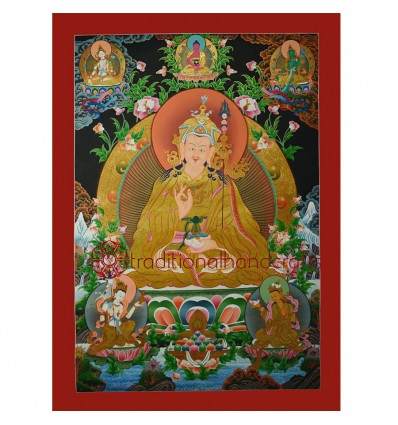 32.25"x23" Guru Padmasambhava Thangka Painting