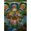 33" x 23.75"" White Tara Thangka Painting