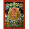 34.25" x 25" Amitabha Buddha Thangka Painting