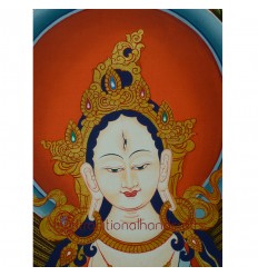 34”x24”  White Tara Thangka Painting
