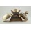 Finely Hand Carved Copper Alloy Silver Plated Siko Design 7" Tibetan Buddhist Kapala Set from Patan, Nepal