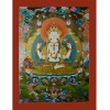 35"x26.5" Chenrezig Thangka Painting