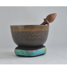 Fine Quality Bronze Alloy 5" Tibetan Buddhism Healing Meditation Singing Bowl From Nepal