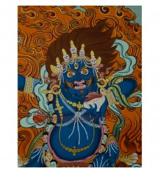 17.5"x13.5" Karzopa Mahakala Thankga Painting