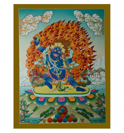 26.5"x20.5" Vajrapani Thangka Painting