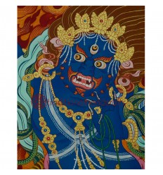 26.5"x20.5" Vajrapani Thangka Painting