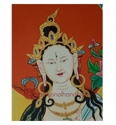 26.5"x20.5"  White Tara Thangka Painting