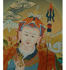 32.25"x27.5" Guru Padmasambhava Thangka