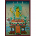 25" x 17.5" Manjushri Thangka Painting