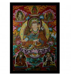 32.5"x22.5" Guru Padmasambhava Thangka Painting