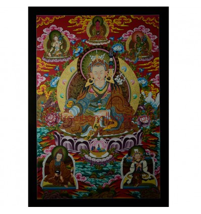 32.5"x22.5" Guru Padmasambhava Thangka Painting