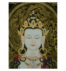 33.5"x24”  Chenrezig Thangka Painting