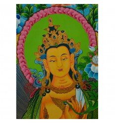 33” x 23.5”  Maitreya Buddha Thangka Painting