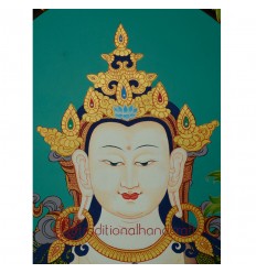 38.5"x28" Chenrezig Thangka Painting