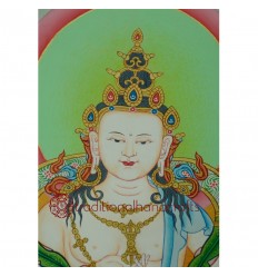 23.5" X 16.25" Vajrasattva Thangka Painting