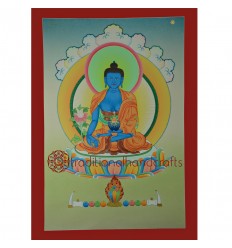 23.5"x16.5" Medicine Buddha Thangka