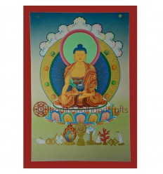 23.25"x16.5" Shakyamuni Buddha Thangka Painting