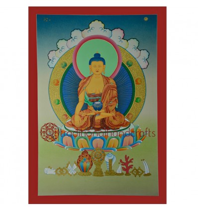23.25"x16.5" Shakyamuni Buddha Thangka Painting