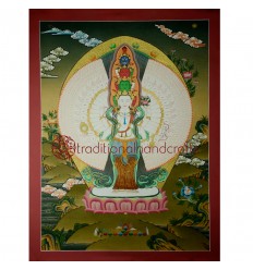 24.5"x18.5"  1000 Armed Avalokiteshvara Thankga Painting