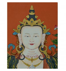24.5"x18.5" Chenrezig Thangka Painting