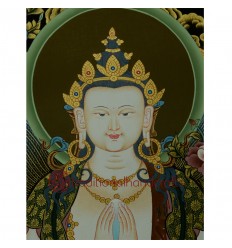 26.5"x20.5" Chenrezig Thangka Painting