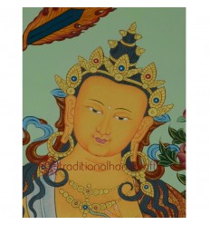 26.5"x20.5" Manjushiri Thankga Painting