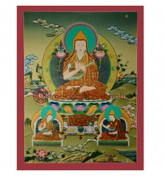 26.5”x20.5”  Tsongkhapa Thangka Painting