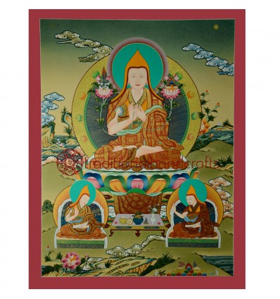 26.5”x20.5”  Tsongkhapa Thangka Painting