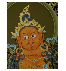 26.5"x20.25"  Yellow Jambhala Thankga Painting